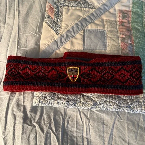 Dale of Norway Red and Gray Knit Headband - Picture 5 of 5